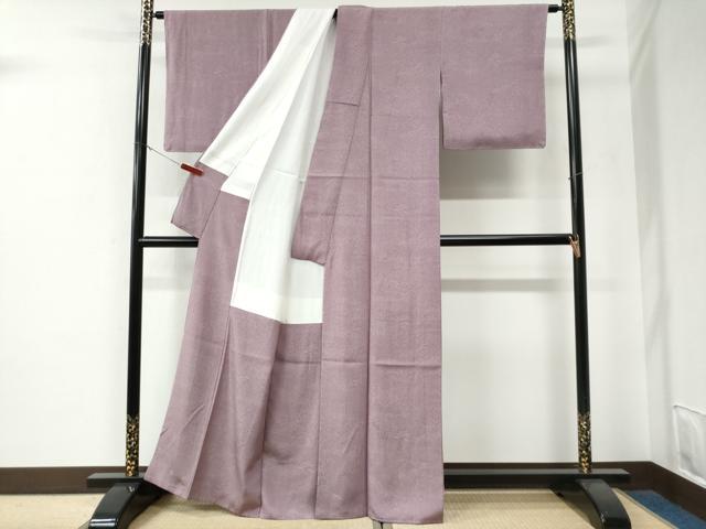 平和屋着物●江戸小紋　御所車草花文　正絹　逸品　未使用　CABE3178yc