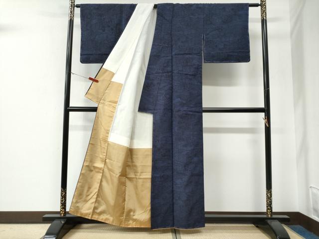 平和屋着物●結城紬　吉祥花文　正絹　逸品　未使用　CABE3185yc