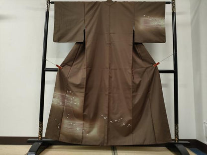 平和屋着物●訪問着　舞花弁　暈し染め　金彩　正絹　逸品　CABE3186yc