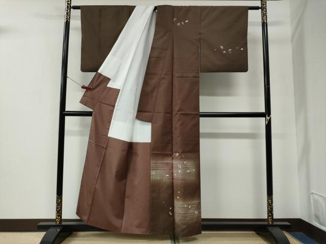 平和屋着物●訪問着　舞花弁　暈し染め　金彩　正絹　逸品　CABE3186yc