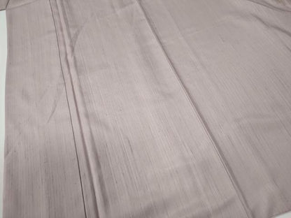 平和屋着物●加賀友禅の巨匠　初代　由水十久監修　縦節紬　色無地　紅藤色　正絹　逸品　CABE3191yc