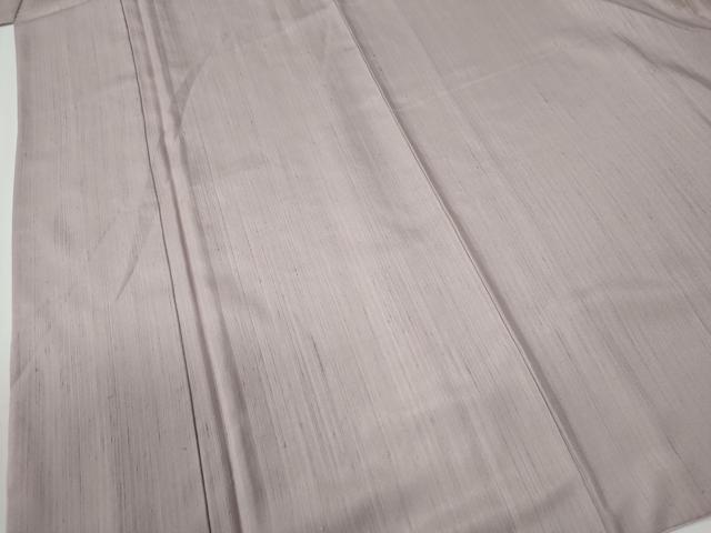 平和屋着物●加賀友禅の巨匠　初代　由水十久監修　縦節紬　色無地　紅藤色　正絹　逸品　CABE3191yc