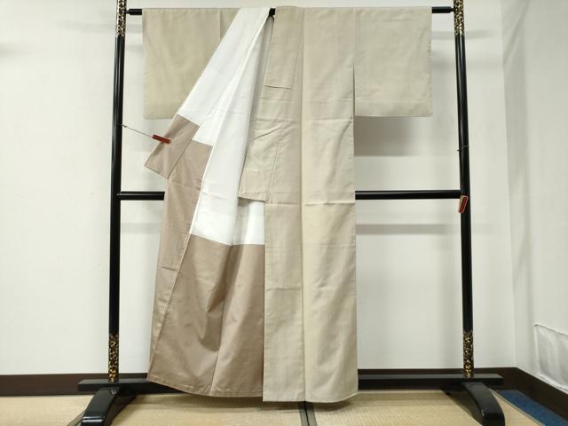 平和屋着物●紅花紬　米沢　霞文　正絹　逸品　CABE3193yc