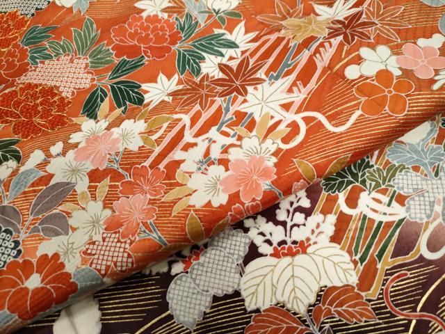 平和屋着物●豪華振袖　駒刺繍　牡丹花筏文　暈し染め　金彩　正絹　逸品　CABE3199yc