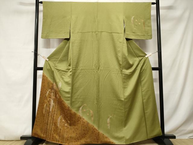 平和屋着物■訪問着 枝花文 暈し染め 金彩 正絹 逸品 CABE3201ev