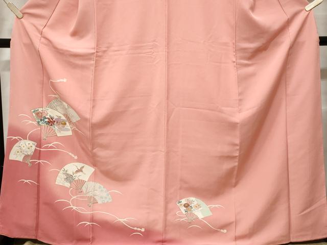 平和屋着物■豪華色留袖　芝草扇面鴛鴦文　暈し染め　金彩　正絹　逸品　CABE3209ev