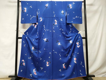 平和屋着物■上質な小紋 枝花文 暈し染め 金彩 正絹 逸品 CABE3232ev