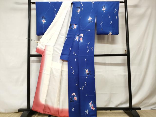 平和屋着物■上質な小紋 枝花文 暈し染め 金彩 正絹 逸品 CABE3232ev