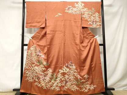 平和屋着物■訪問着 駒刺繍 枝松梅文 金彩 ますいわ屋扱い 正絹 逸品 CABE3233ev