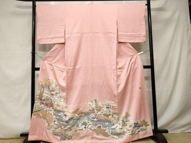 平和屋着物■色留訪問着　作家物　御所解文　暈し染め　金彩　正絹　逸品　CABE3239ev