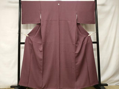 平和屋着物■上質な色無地 霞文 似せ紫色 正絹 逸品 CABE3242ev