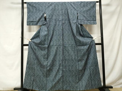 平和屋着物■本場大島紬　7マルキ　流水文　正絹　逸品　CABE3255ev