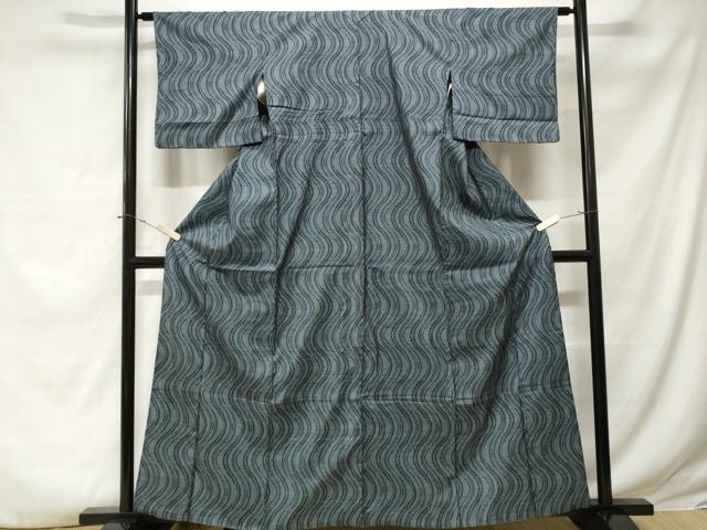 平和屋着物■本場大島紬　7マルキ　流水文　正絹　逸品　CABE3255ev