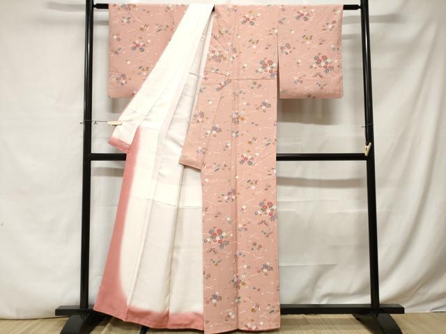 平和屋着物■上質な小紋 吹き寄せ舞蝶花文 金彩 正絹 逸品 CABE3259ev