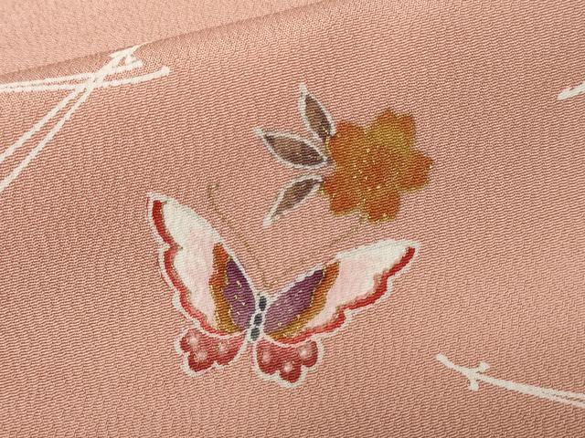 平和屋着物■上質な小紋 吹き寄せ舞蝶花文 金彩 正絹 逸品 CABE3259ev
