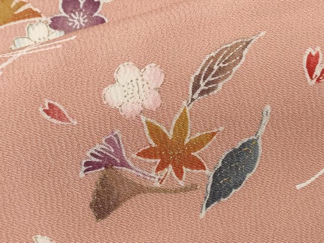 平和屋着物■上質な小紋 吹き寄せ舞蝶花文 金彩 正絹 逸品 CABE3259ev
