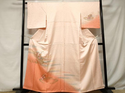 平和屋着物■中国三大刺繍 スワトウ刺繍 総刺繍 訪問着 駒刺繍 誰が袖花文 暈し染め 金彩 正絹 逸品 CABE3267ev