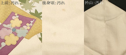 平和屋着物■訪問着 駒刺繍 短冊枝花文 金彩 正絹 逸品 CABE3268ev