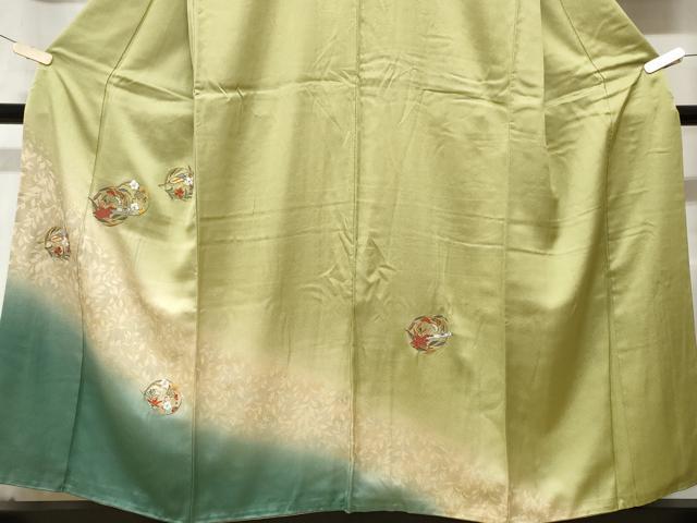 平和屋着物■中国三大刺繍　スワトウ刺繍　訪問着　横笛　草花文　暈し染め　金銀糸　正絹　逸品　CABE3281ev