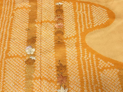 平和屋着物■訪問着　駒刺繍　絞り　道長花文　正絹　逸品　CABE3328ev