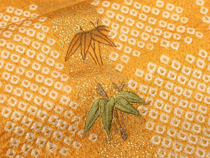 平和屋着物■訪問着　駒刺繍　絞り　道長花文　正絹　逸品　CABE3328ev