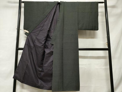 平和屋着物■男性　紬　アンサンブル　幾何学文　正絹　逸品　CABE3334ev