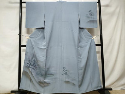 平和屋着物■訪問着 枝松人物風景文 暈し染め 正絹 逸品 CABE3338ev