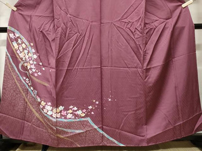 平和屋着物■訪問着　舞花文　金彩　正絹　逸品　CABE3339ev