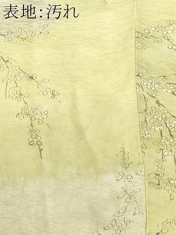 平和屋着物■上質な小紋 手描き 枝花文 暈し染め 正絹 逸品 CABE3349ev