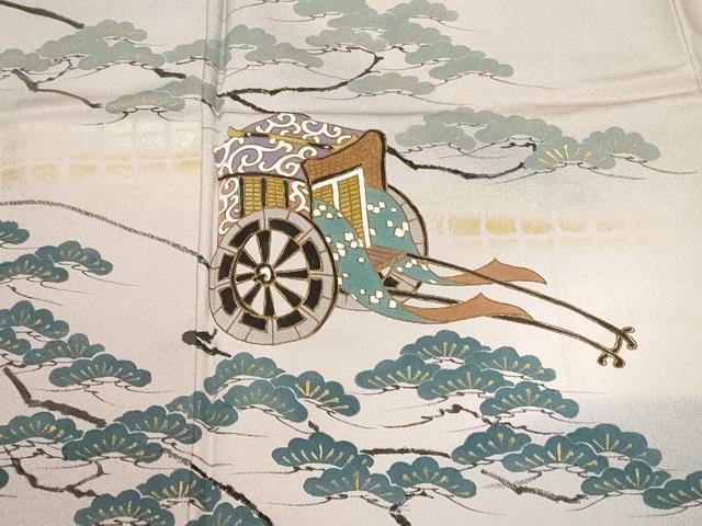 平和屋着物■訪問着 御所車枝松文 暈し染め 金彩 正絹 逸品 CABE3389ev
