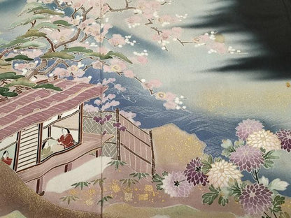 平和屋着物■豪華黒留袖 作家物 人物御所解文 暈し染め 金彩 正絹 逸品 CABE3391ev