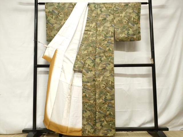 平和屋着物■上質な小紋 色紙重ね人物風景文 正絹 逸品 CABE3416ev