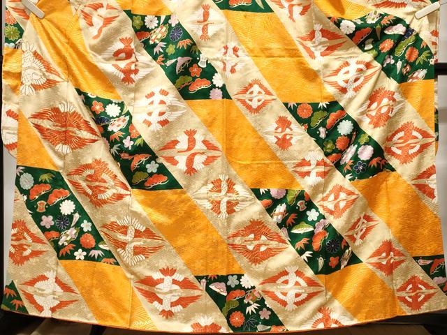 平和屋着物■豪華振袖　駒刺繍　宝尽くし双鶴文　松竹梅　金彩　正絹　逸品　CABE3460ev