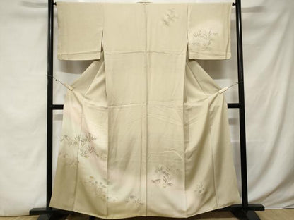 平和屋着物■訪問着　笹楓文　暈し染め　金銀彩　正絹　逸品　CABE3486ev