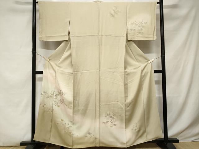 平和屋着物■訪問着　笹楓文　暈し染め　金銀彩　正絹　逸品　CABE3486ev