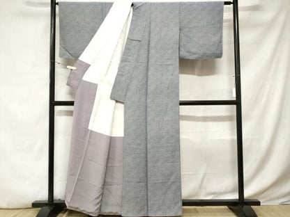 平和屋着物■上質な小紋　鹿の子文　正絹　逸品　CABE3493ev