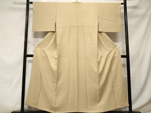 平和屋着物■上質な色無地　霞地紋　浅黄色　正絹　逸品　CABE3521ev