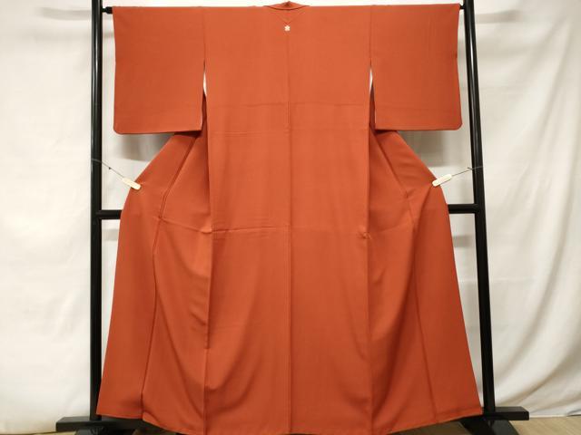 平和屋着物■上質な色無地　緋色　正絹　逸品　CABE3526ev