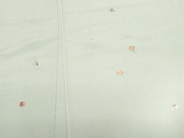 平和屋着物■訪問着　総刺繍　駒刺繍　舞花文　金糸　正絹　逸品　CABE3561ev