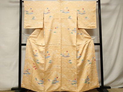 平和屋着物■上質な小紋　風景文　正絹　逸品　CABE3572ev