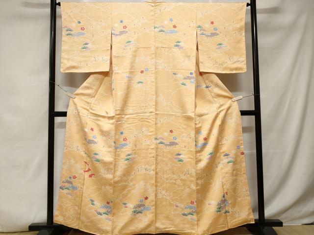 平和屋着物■上質な小紋　風景文　正絹　逸品　CABE3572ev