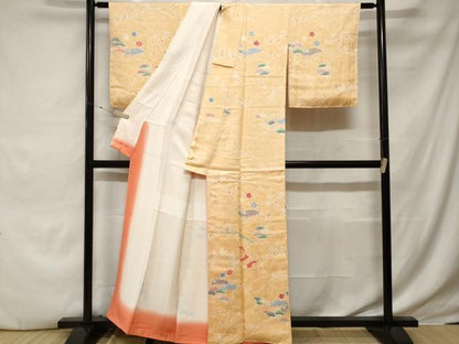 平和屋着物■上質な小紋　風景文　正絹　逸品　CABE3572ev