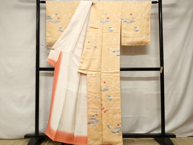平和屋着物■上質な小紋　風景文　正絹　逸品　CABE3572ev