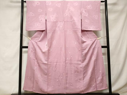平和屋着物■上質な小紋　絞り　枝花文　正絹　逸品　CABE3574ev