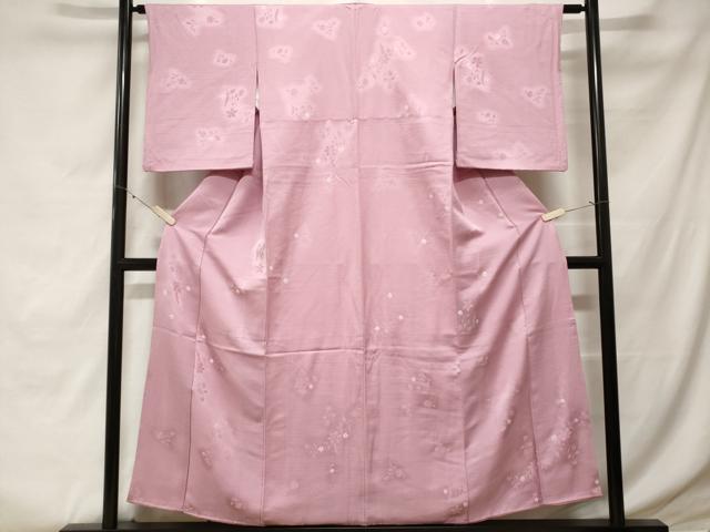 平和屋着物■上質な小紋　絞り　枝花文　正絹　逸品　CABE3574ev