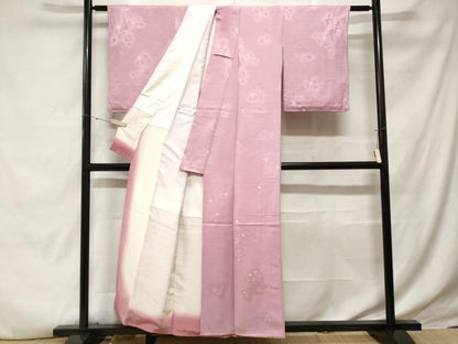 平和屋着物■上質な小紋　絞り　枝花文　正絹　逸品　CABE3574ev