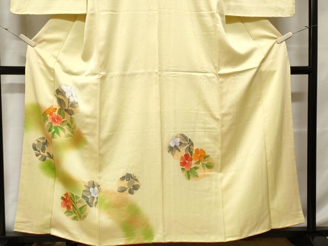 平和屋着物■訪問着　枝花文　暈し染め　正絹　逸品　CABE3576ev
