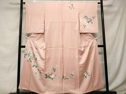 平和屋着物■訪問着　枝花文　暈し染め　正絹　逸品　CABE3582ev