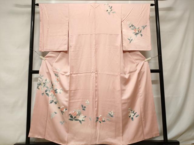平和屋着物■訪問着　枝花文　暈し染め　正絹　逸品　CABE3582ev