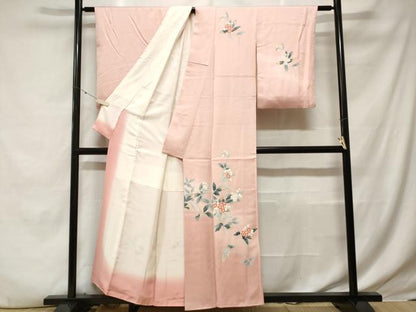 平和屋着物■訪問着　枝花文　暈し染め　正絹　逸品　CABE3582ev